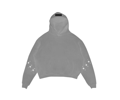GRAY SAVED BY GRACE PUFF HOODIE
