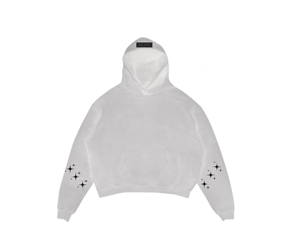 WHITE SAVED BY GRACE PUFF HOODIE