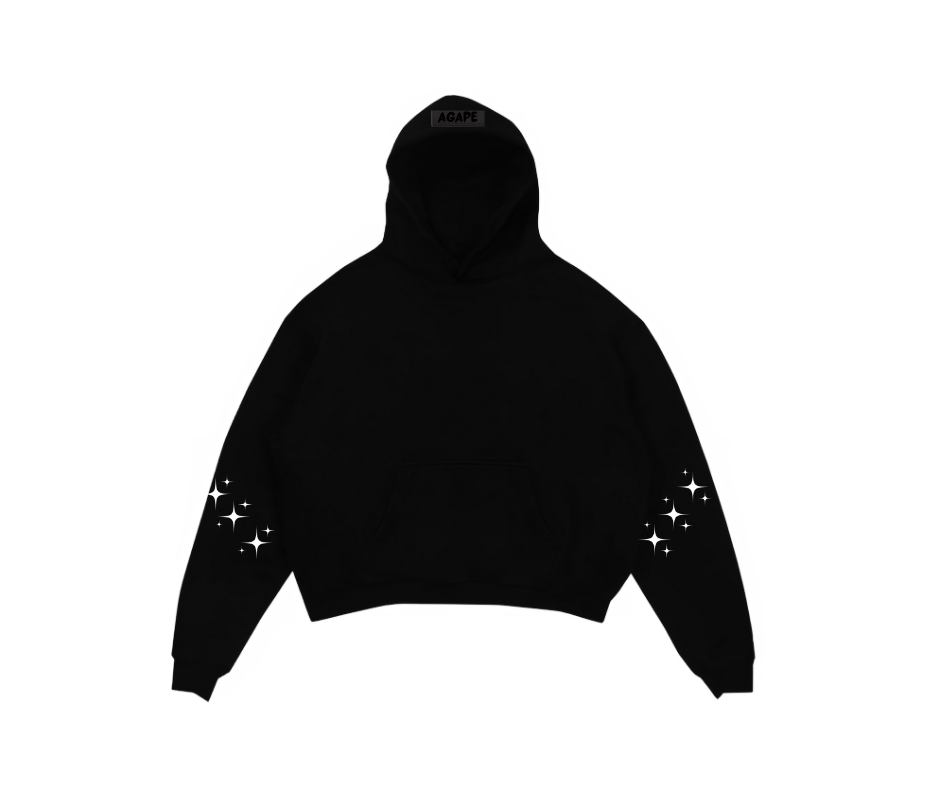 BLACK SAVED BY GRACE PUFF HOODIE