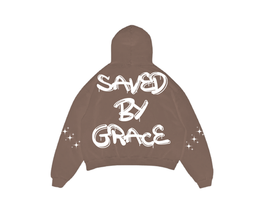 DIRTY BEIGE SAVED BY GRACE PUFF HOODIE