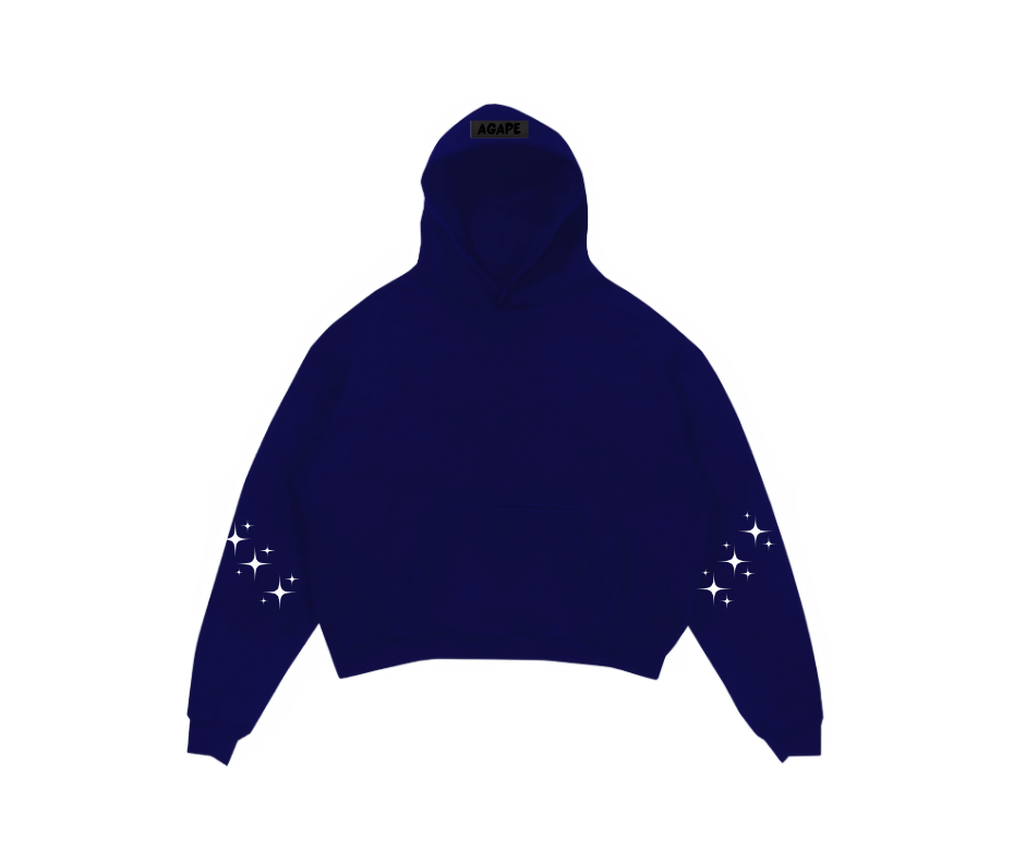 NAVY SAVED BY GRACE PUFF HOODIE