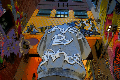 GRAY SAVED BY GRACE PUFF HOODIE