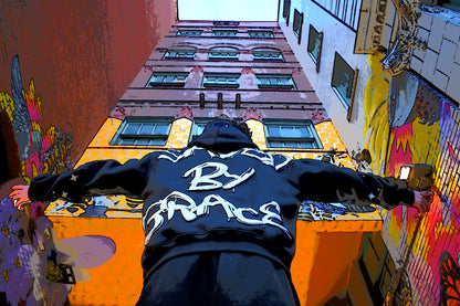 BLACK SAVED BY GRACE PUFF HOODIE