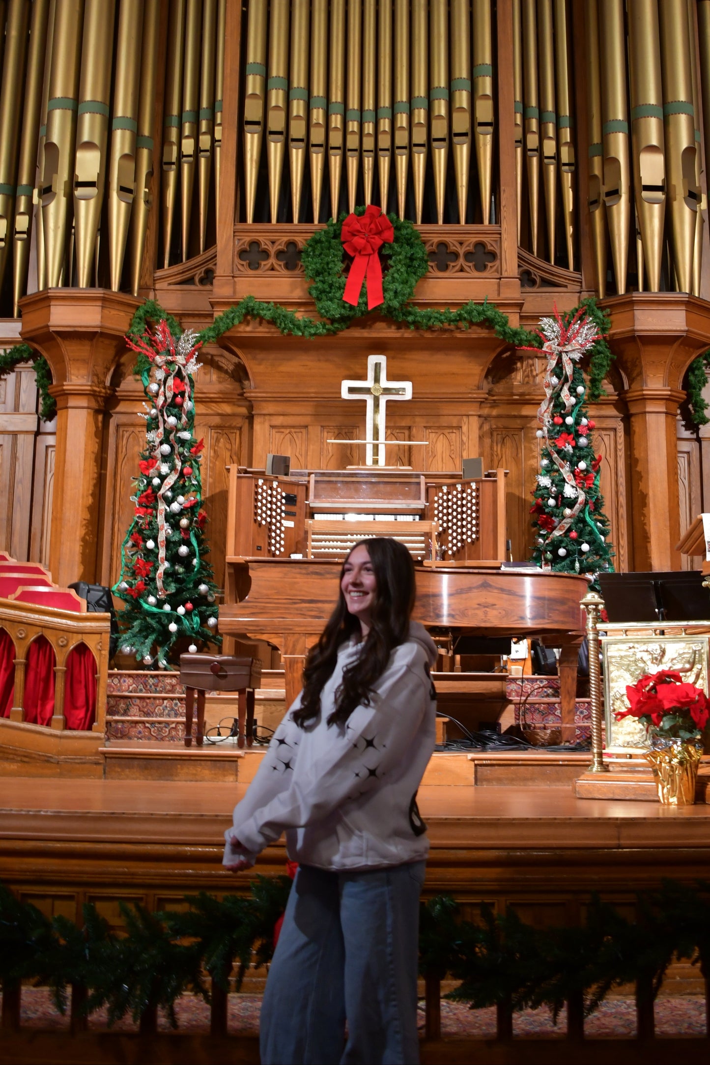 WHITE SAVED BY GRACE PUFF HOODIE